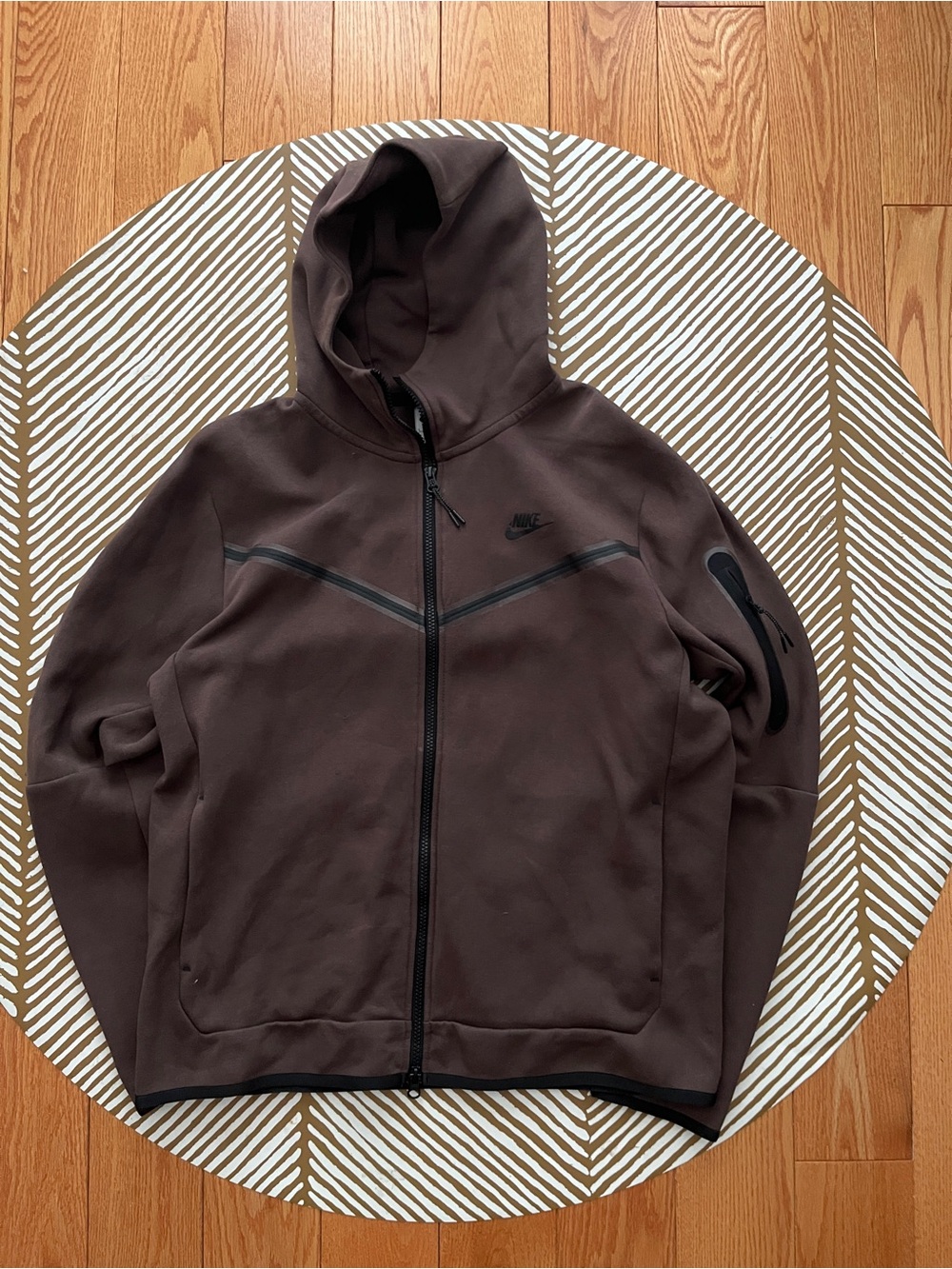 Nike Tech Brown Full Zip Fleece (L)